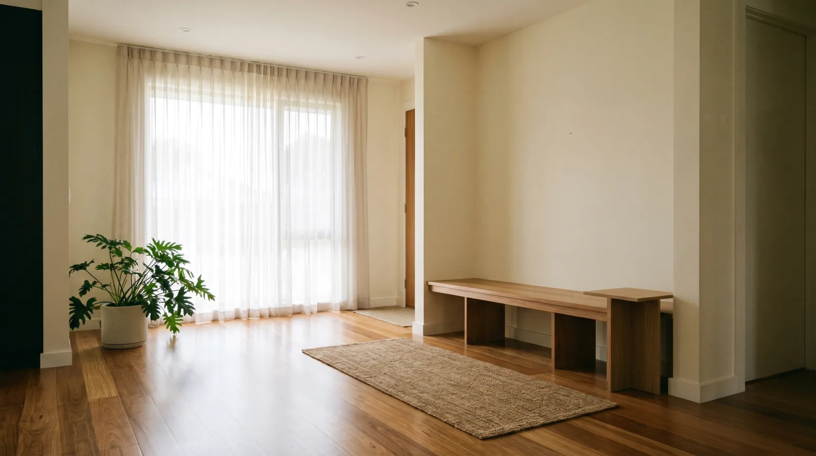 An empty, tidy room prepared for a private estate valuation consultation